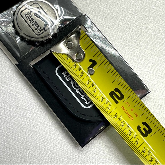 PGA Tour Golf Metallic Pocket Clip Unisex With Ball Marker Caviar Black New - Picture 10 of 16
